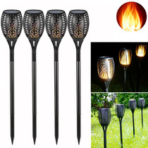 New solar lamp garden lamp torch flame outdoor waterproof 96led landscape lawn light led flame lamp