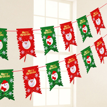 Christmas decoration holiday supplies felt ceiling hanging flag mall shop outdoor creative hanging flag Christmas flag