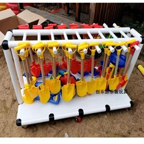 Kindergarten toy storage rack childrens indoor and outdoor rainproof custom outdoor storage rack storage rack hula hoop rack