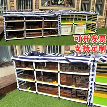Kindergarten Outdoor Containing Rack Childrens Toy Containing Shelf Mobile Lockers With Canopy Mobile Storage Racks