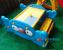 Kindergarten cartoon table and chair integrated table for children and families with baby eating table and chairs toy table and chair disassembly crab table