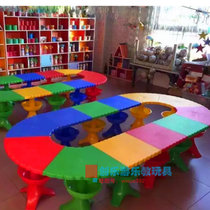 Kindergarten Parquet Table Baby Table Lace Type Table Children Sector Containing Table Round Parquet Table Round Table And Chairs