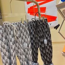 Chen Ma children anti mosquito pants 2021 summer boys and girls Ice Silk double-sided knitted cotton trousers baby smiley face Haren pants