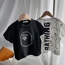 Chen Ma childrens T-shirt 2021 new products in summer full printed cartoon short sleeve t baby Korean version loose coat tide