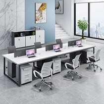 Shandong Jinan office furniture desk steel frame staff Table 46 people combination modern combination screen work position