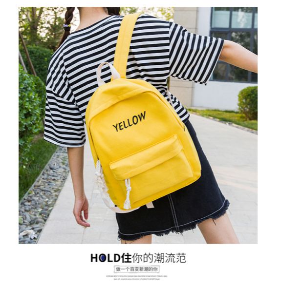 Nữ Nhật Bản và Hàn Quốc phiên bản của cặp học sinh thủy triều nhỏ trường đại học gió tươi ba lô đơn giản màu rắn vải ba lô balo nữ cao cấp