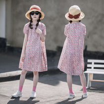 Girl Pure Cotton One-piece Dress Summer Dress 2022 New Ocean Gas Girl Princess Dresses Children Dress Crummy Children Skirts Summer