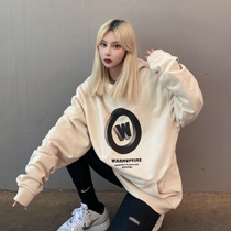 (WUT official store) 2020AW three-dimensional letter LOGO printing wild sweater National tide brand mens and womens hoodies