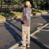 (WUT official store)2020AW back three-dimensional circle butterfly print wild sweater National tide brand top