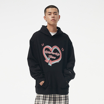 (WUT official store)2020AW artist cooperation crayon paint love graffiti tide sweater Xinjiang cotton