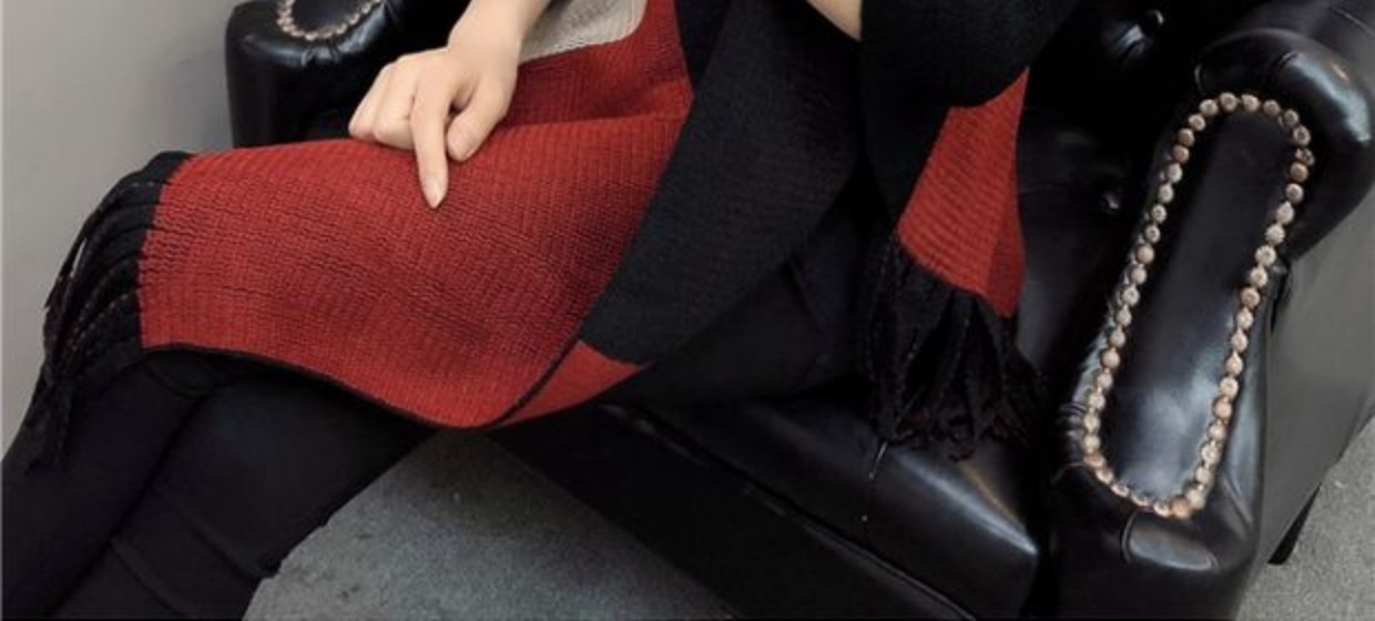 Hàng dệt kim mới dài đoạn đầu khăn choàng tua rua nữ cỡ lớn rộng rãi áo sơ mi dơi lười gió mùa thu và áo khoác mùa đông áo khoác cardigan nữ form dài