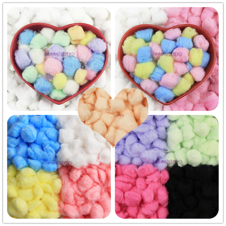 10 pieces of hamster cotton cotton ball rainbow pink purple golden bear warm supplies winter quilt