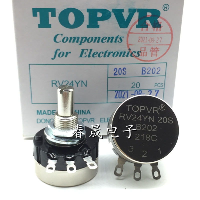 Original TOPVR potentiometer RV24YN20SB202 B2K single-ring carbon film one box