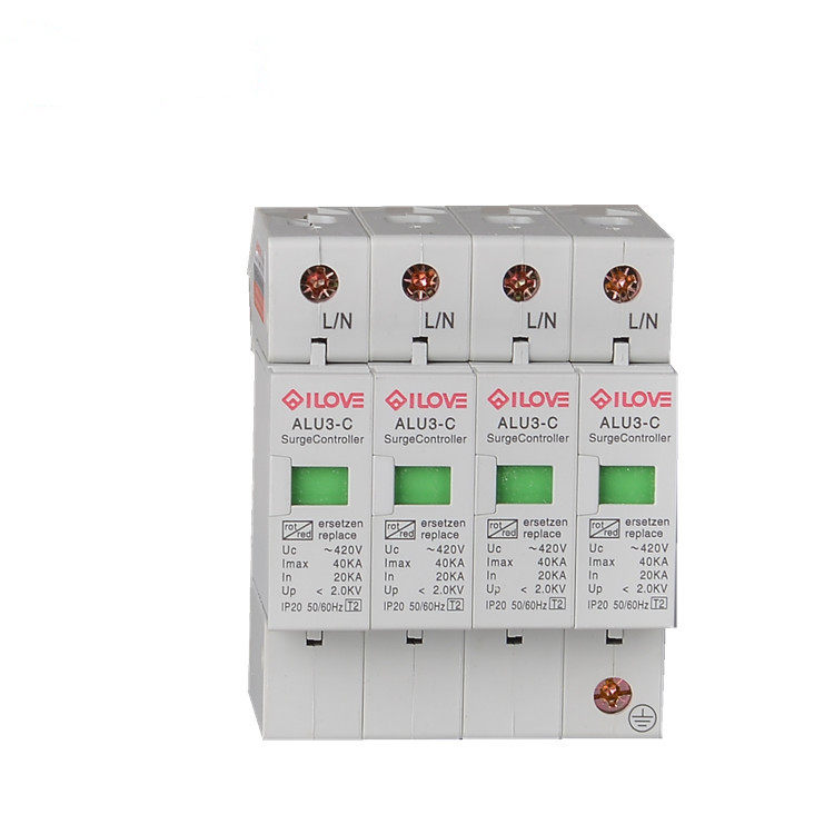 Shanghai Minyu surge protector ALU3-B 4P20KA lightning protection module 380v