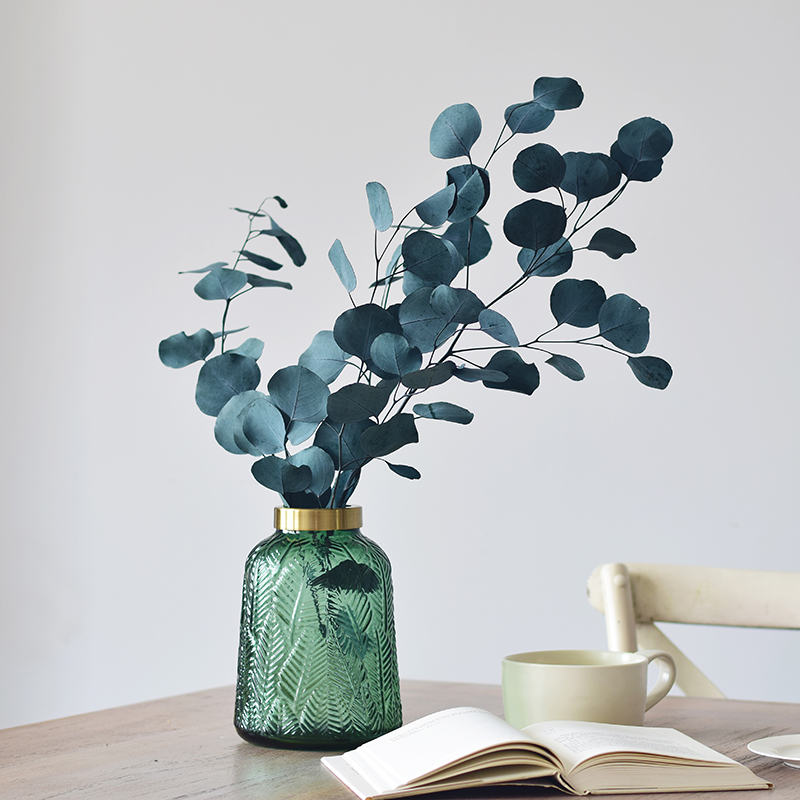 Import round leaves Eugalie dried flower bouquet real leaves Nordic Home Decorative Living Room Apple Eucalyptus Flowers-Taobao