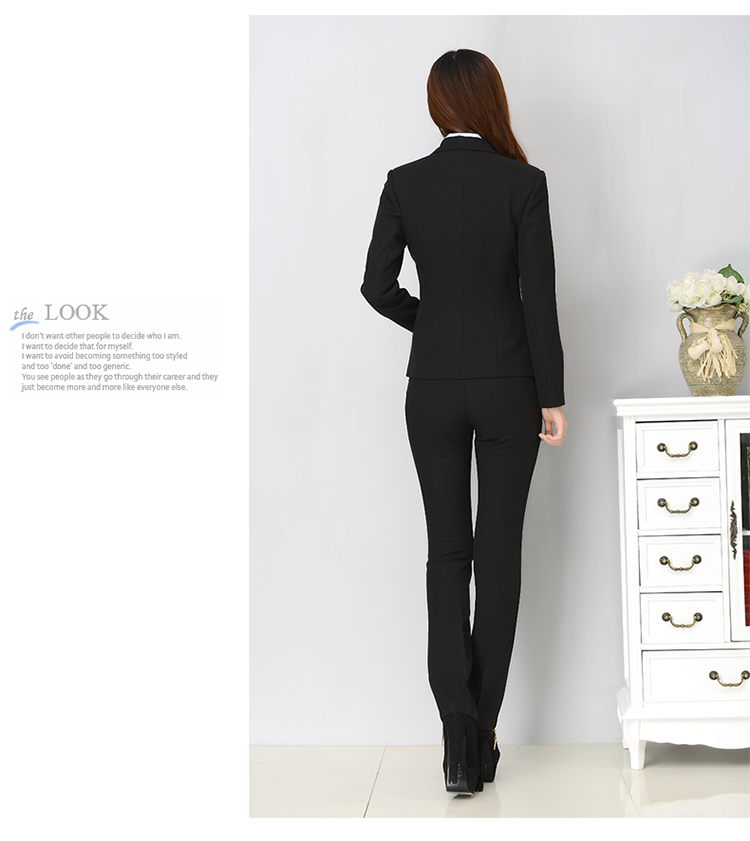 Phiên bản Hàn Quốc của chiếc áo khoác nhỏ màu đen cho nữ áo dài tay chuyên nghiệp đồ vest nữ