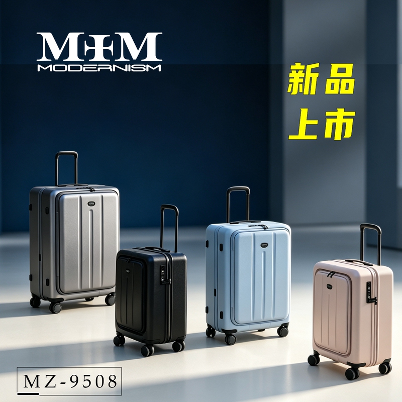 Meijiamei Pc Business Trolley Suitcase 20inch Quick-Open Business Suitcase 25/29 Inch 1:9 Deep Frame with Telescopic Layer Checked Luggage