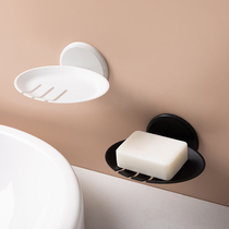 Soap box fragrant waterproof nail-free soap box soap holder wall-mounted non-perforated drain soap box soap rack