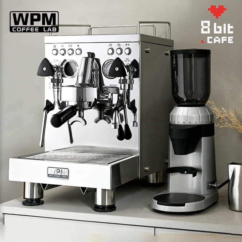 Wpm Huijia Coffee Machine Kd310P Variable Pressure Small Semi-Automatic Coffee Maker for Espresso and Americano, Suitable for Home and Commercial Use