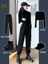 Womens trousers 2022 new high waist large size does not show the crotch thickening white thin pants outer wear trousers spring and autumn