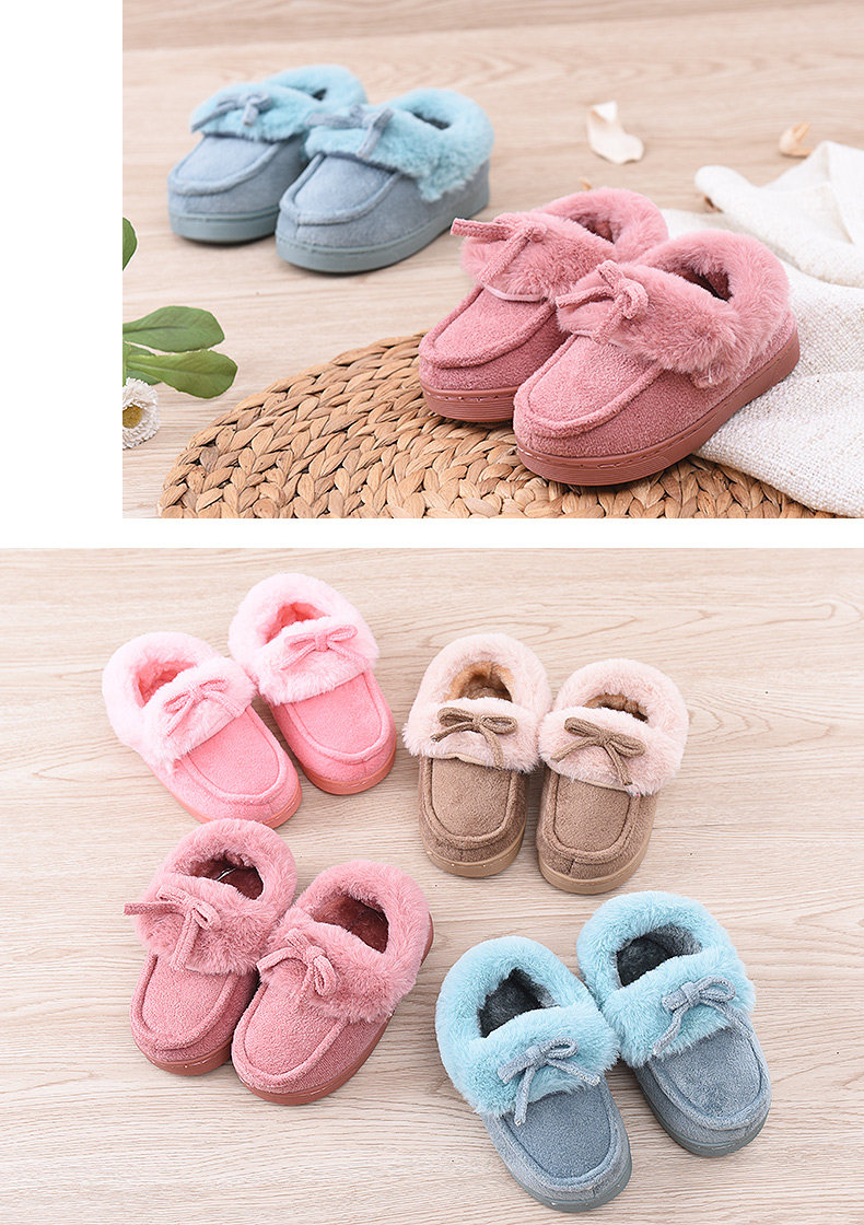 Pantoufles enfants en suède pour hiver - semelle tendon - Ref 1010764 Image 18