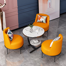 Light Extravaganza Red Beauty Salon Sofa Reception Negotiation Table And Chairs Combined Casual Creative Balcony Small Round Table Furniture Business