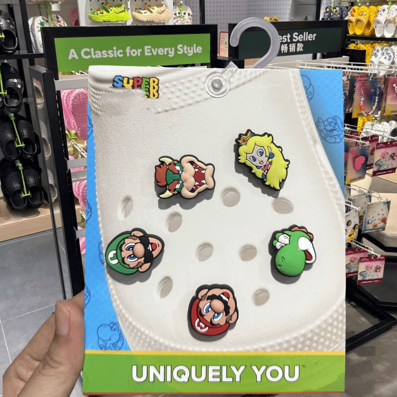 Crocs Shoe Charms, Shoe Decorations, Cartoon Fun Textured Accessories, Mario Princess