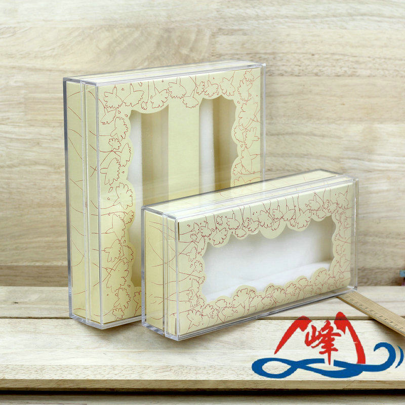 Yunfeng bird's nest single-row packaging box simple gift packaging box double-row card slot acrylic liner plastic