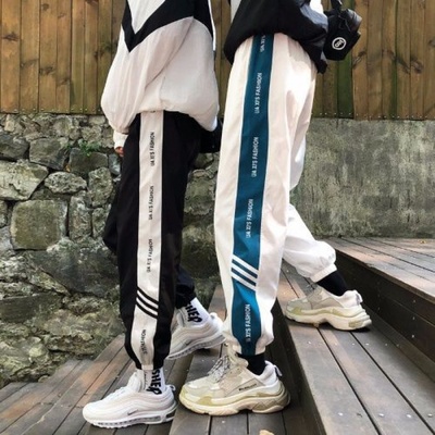 ZZ13春夏季帅气嘻哈裤子女韩版学生宽松运动裤显瘦新款休闲百搭超