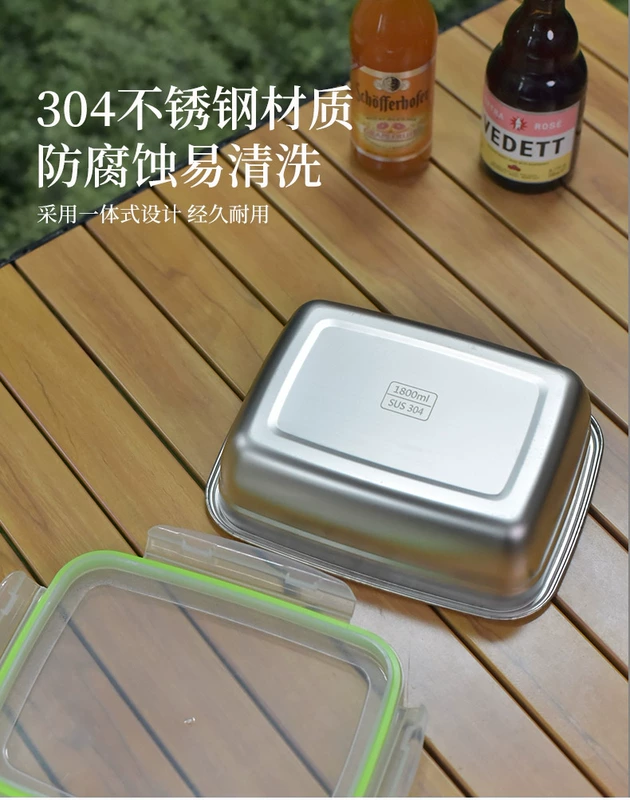 LTHW Lvteng Hộp Đựng Rau Ngoài Trời Di Động Cắm Trại Dã Ngoại Trái Cây Hộp Kín Giữ Tươi Hộp Đựng Rau Có Nắp Đậy bếp nấu ăn cắm trại vỉ nướng cắm trại