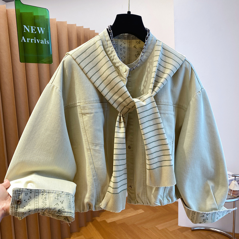 Korean Dongdaemun Shawl Coat for Women, Spring and Autumn 2026 New Style, Loose Casual, Age-Reducing Fashion Jacket Top