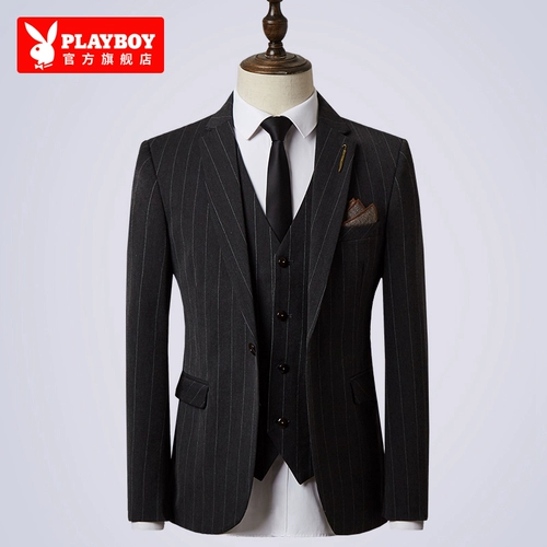Playboy, демисезонный комплект, мужской пиджак классического кроя, свадебное платье, костюм для отдыха, облегающий крой