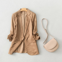 Large size small blazer womens 200 jin 2021 summer thin Korean version loose fat mm fashion slim suit tide