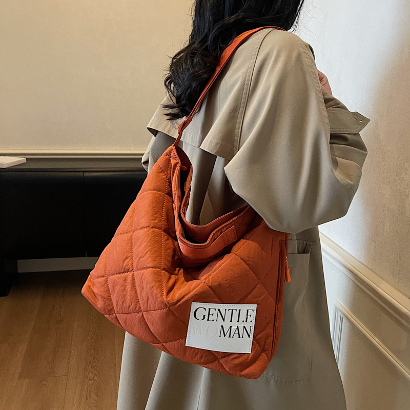 Quilted Cotton Bag for Women 2025 New Large-Capacity Versatile Tote Bag Simple Lightweight Crossbody Shoulder Bag Quilted Cotton Bag for Women 2025 New Large-Capacity Versatile Tote Bag Simple Lightweight Crossbody Shoulder Bag