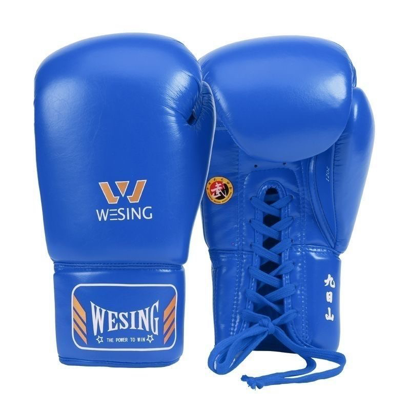 Jiurishan Professional Competition Microfiber Tethered Gloves Muay Thai Sanda Fighting Hook-And-Loop Gloves Adult Boxing Gloves