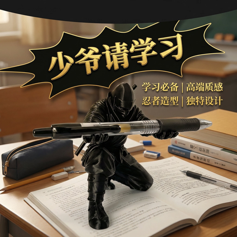 Young Master, Please Learn to Hold the Pen. Pen Holder Figurine, Ninja Action Figure Toy, Creative Toy, Funny Toy Young Master, Please Learn to Hold the Pen. Pen Holder Figurine, Ninja Action Figure Toy, Creative Toy, Funny Toy