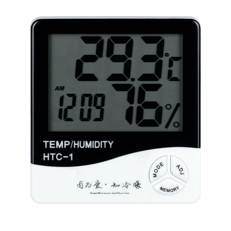 Defoe Electronic Home Temperature And Humidity Meter Indoor High Precision Wall-mounted Precision Thermometer Clock digital display temperature table