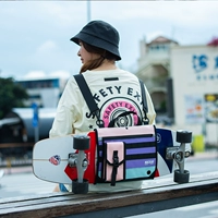 Скейтборд, рюкзак с двумя изогнутыми концами, сумка на одно плечо