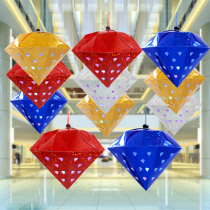 Christmas three-dimensional hollow diamond mall bar ceiling decoration ball pendant Mid-Autumn Festival National Day opening scene layout