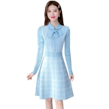 Трикотажное платье, осенний приталенный базовый корсет, в стиле Шанель, 2025 года, осеннее, подходит для подростков