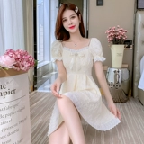 Летнее платье, летняя одежда, приталенный корсет, шифоновая мини-юбка, подходит для подростков, коллекция 2023, по фигуре