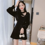 Зимнее вельветовое осеннее платье, пуховик, подходит для подростков, коллекция 2022, премиум класс, яркий броский стиль