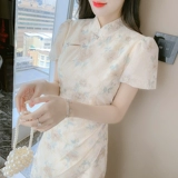 Шифоновое ципао, летняя одежда, легкая мини-юбка, 2025 года, подходит для подростков