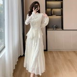 Летнее трехмерное ципао, комплект, юбка, изысканный стиль, китайский стиль, с вышивкой