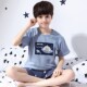 Summer children's pajamas, boys' short-sleeved pure cotton, summer thin, boys, middle and large children's cotton home clothes sets