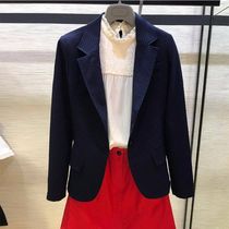 Minimalist Gothic Adama Amesch womens dress 2021 Spring new body One grain buckle small plaid suit Short suit woman
