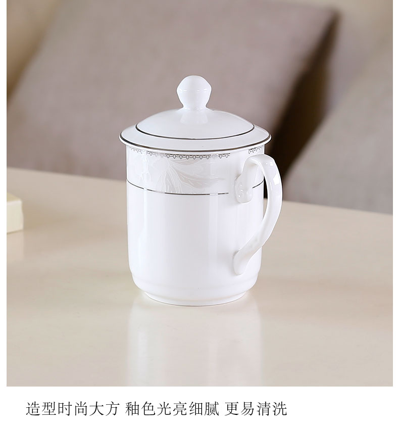 Ya cheng DE ceramic tea cup TD medium cup meeting office cup with cover with handle home business ideas