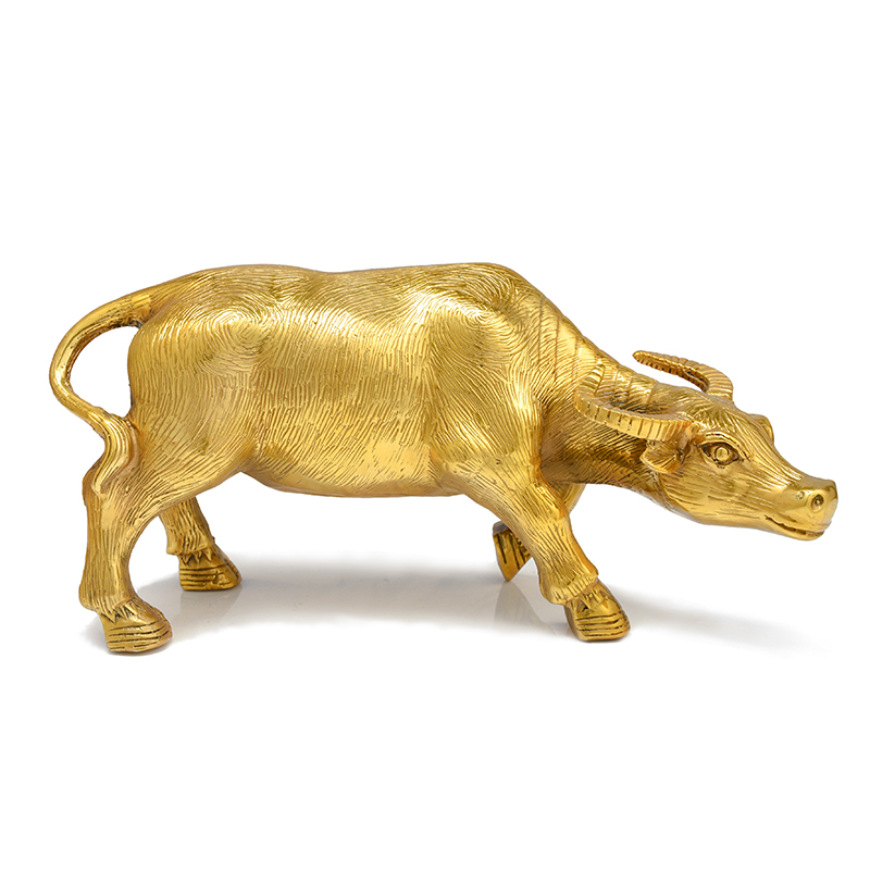 Copper Cattle Ornaments Pure Copper Cattle Soaring Cattle Turns into the World Cattle Buffalo Wealth Rolling Decorations