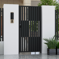 Stainless steel villa door open door to double iron art courtyard door Electric door Portal Garden Fence door