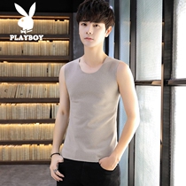 Playboy youth autumn and winter seamless vest boy junior high school student Big Boy double-sided velvet shoulder base shirt male